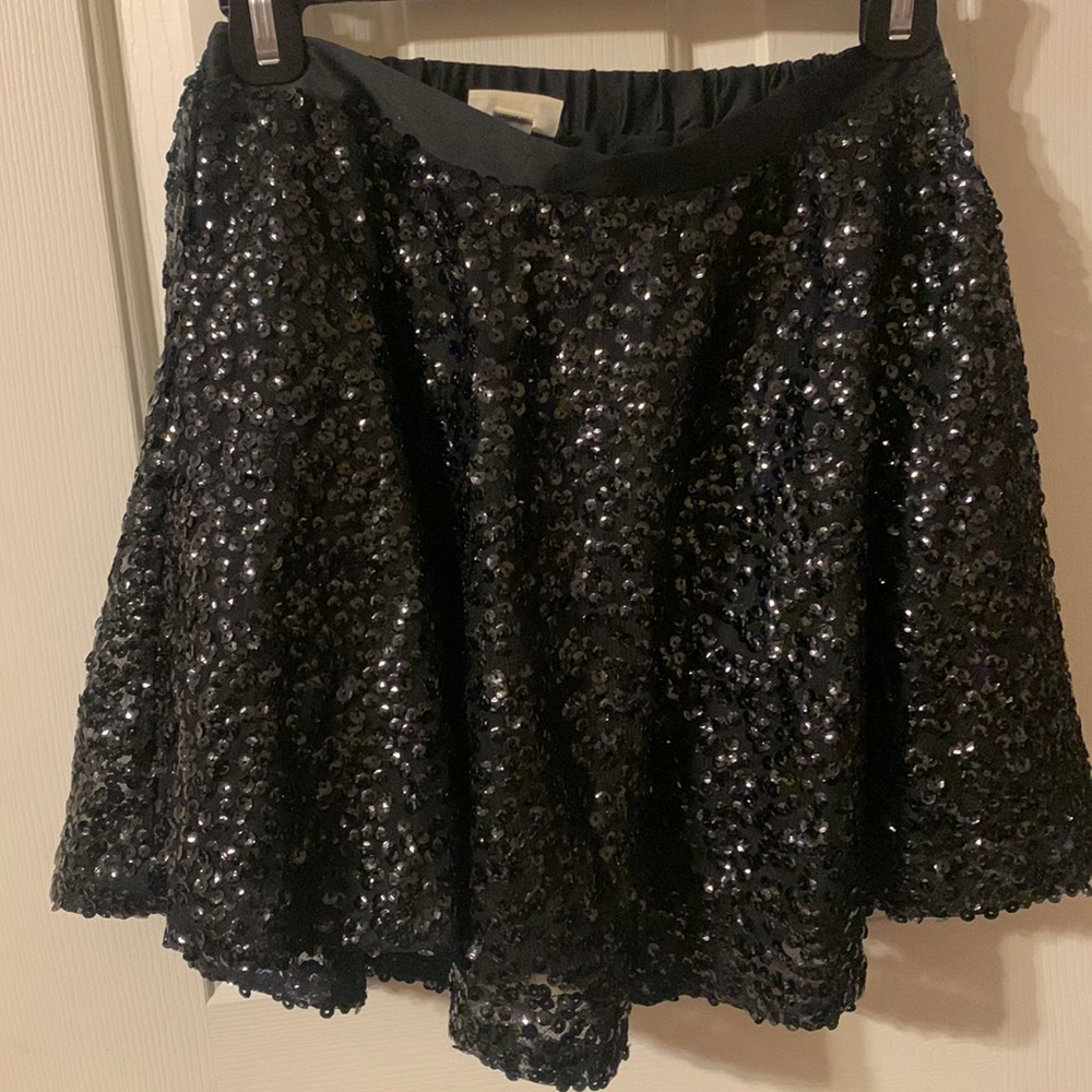 Black sequin skirt
